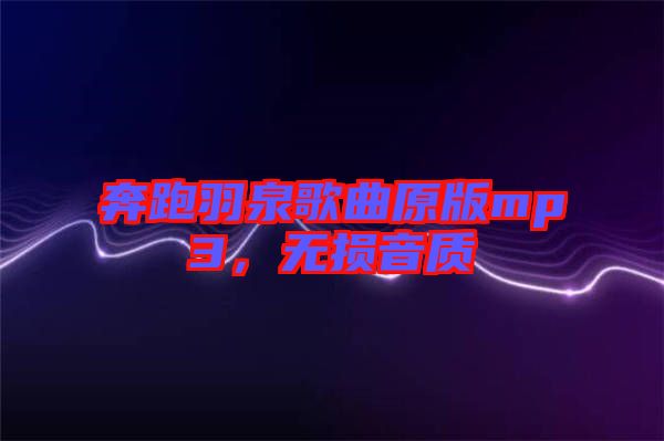 奔跑羽泉歌曲原版mp3，無損音質(zhì)