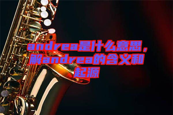 andrea是什么意思，解andrea的含義和起源