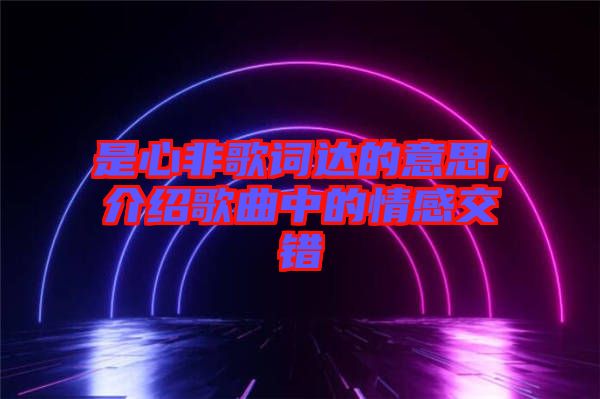 是心非歌詞達的意思，介紹歌曲中的情感交錯