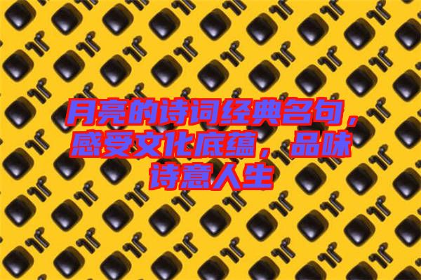 月亮的詩詞經典名句，感受文化底蘊，品味詩意人生