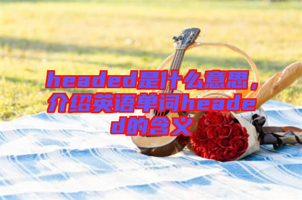 headed是什么意思，介紹英語單詞headed的含義