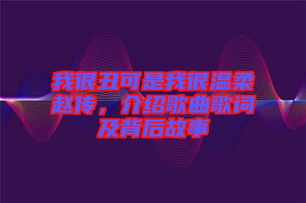 我很丑可是我很溫柔趙傳，介紹歌曲歌詞及背后故事