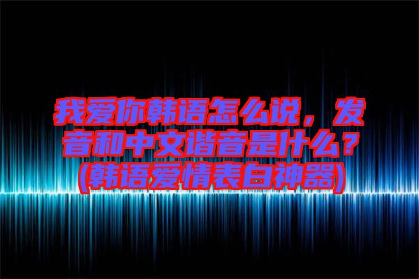 我愛你韓語怎么說，發(fā)音和中文諧音是什么？(韓語愛情表白神器)