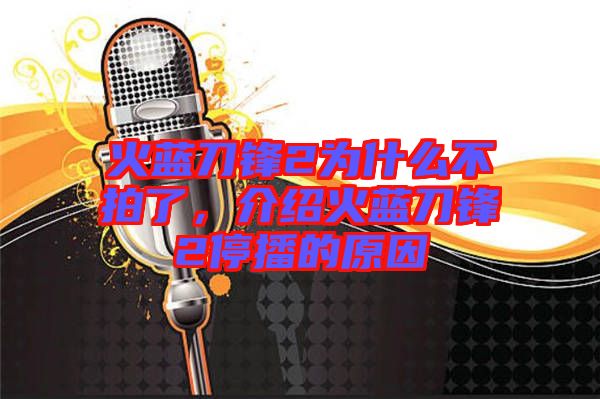 火藍(lán)刀鋒2為什么不拍了，介紹火藍(lán)刀鋒2停播的原因