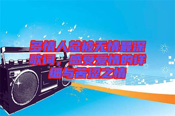 多情人總被無(wú)情最深歌詞，感受愛情的詳細(xì)與苦澀之情