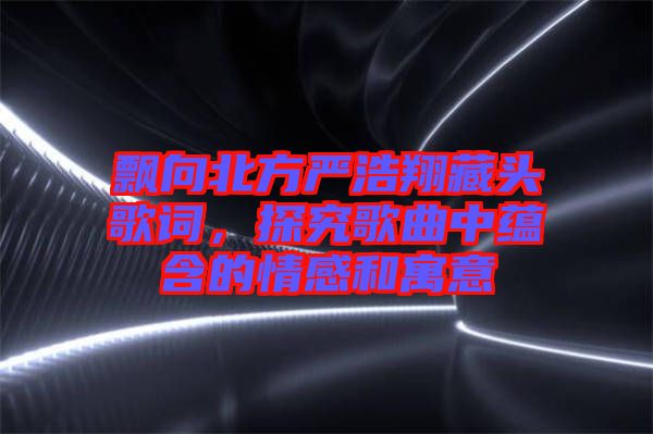 飄向北方嚴浩翔藏頭歌詞，探究歌曲中蘊含的情感和寓意