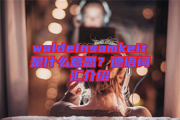 waldeinsamkeit是什么意思？德語(yǔ)詞匯介紹