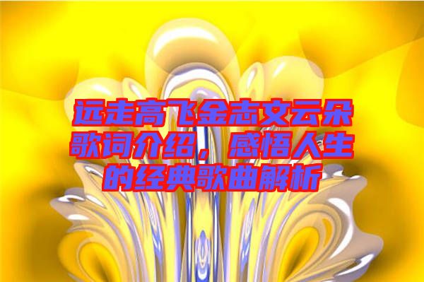 遠(yuǎn)走高飛金志文云朵歌詞介紹，感悟人生的經(jīng)典歌曲解析