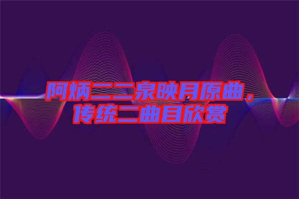 阿炳二二泉映月原曲，傳統(tǒng)二曲目欣賞